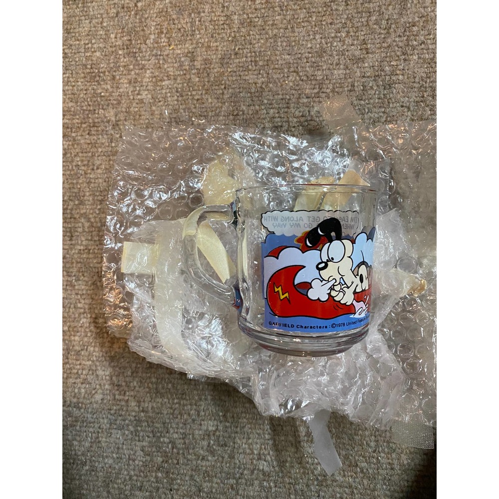 Rare VINTAGE 1978 McDonald's Garfield & Odie Collectors Glass Cup Jim Davis - Picture 2 of 4